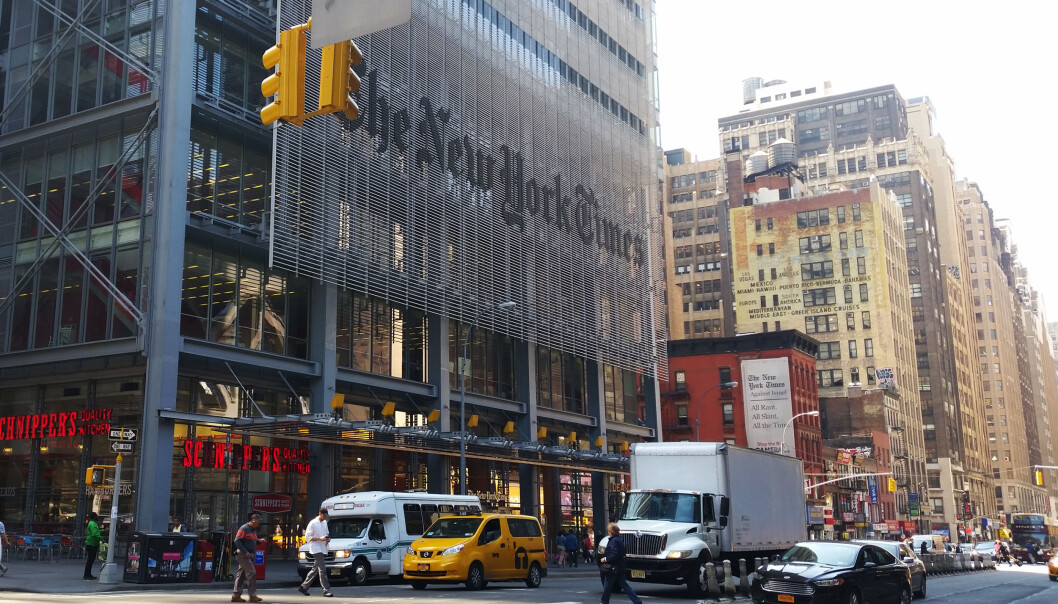 The New York Times er blant avisene som har kuttet hardt. Foto: Martin Huseby Jensen The New York Times er blant avisene som har kuttet hardt. Foto: Martin Huseby Jensen