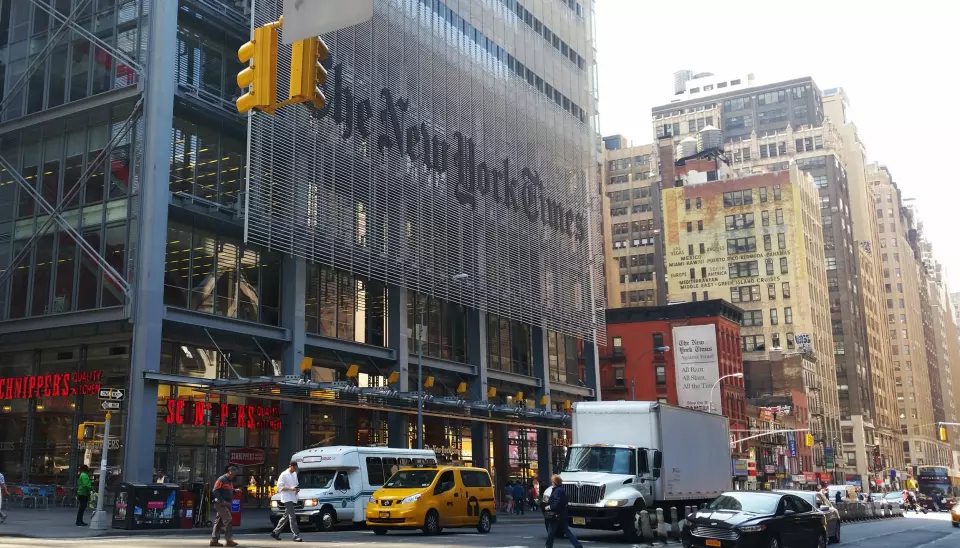 The New York Times er blant avisene som har kuttet hardt. Foto: Martin Huseby Jensen