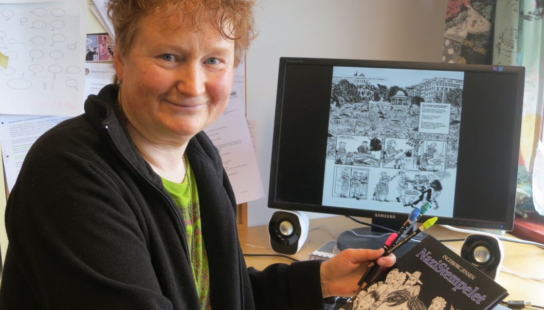 Frilansjournalist Ingebjørg Jensen lanserer sin tredje dokumentariske tegneseriebok. Foto: Guri Fjeldberg Frilansjournalist Ingebjørg Jensen lanserer sin tredje dokumentariske tegneseriebok. Foto: Guri Fjeldberg