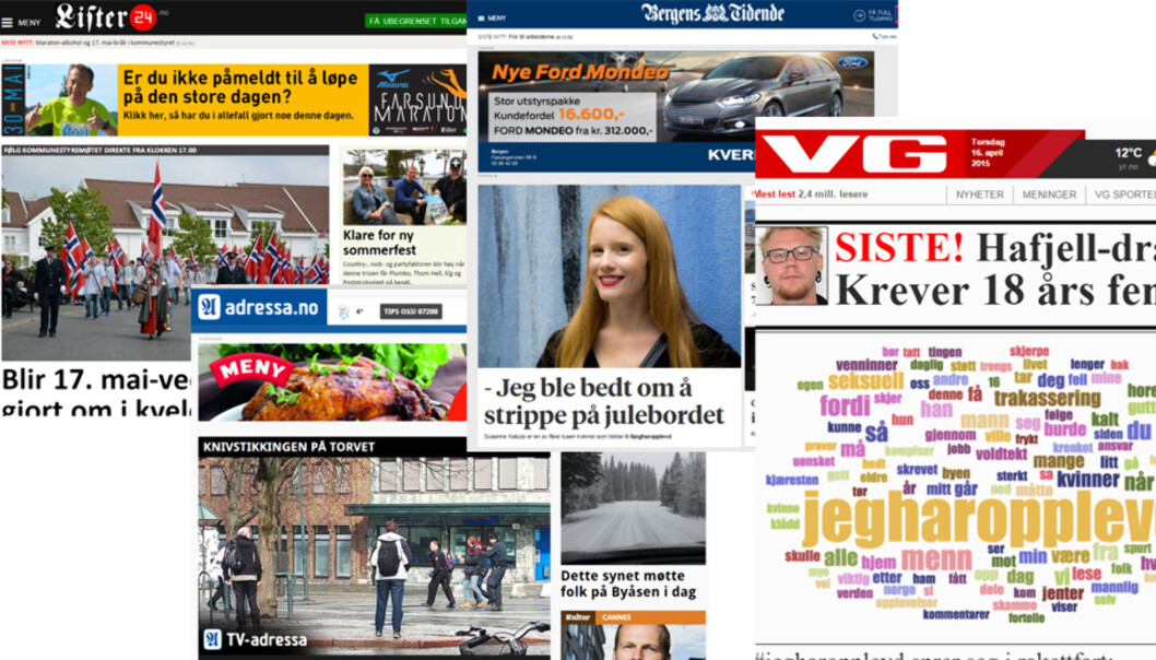 Lister24, Adressa, BT og VG sine nettsider er alle nominert til årets nettsted. Lister24, Adressa, BT og VG sine nettsider er alle nominert til årets nettsted.