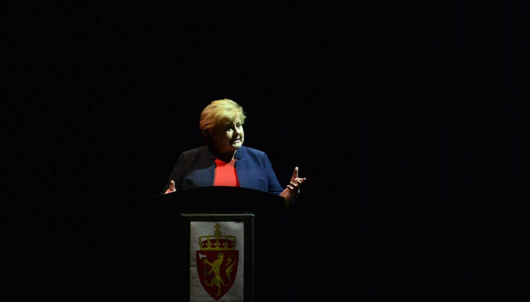 Statsminister Erna Solberg på Skup. Foto: Marius Nyheim Kristoffersen/Skup Statsminister Erna Solberg på Skup. Foto: Marius Nyheim Kristoffersen/Skup