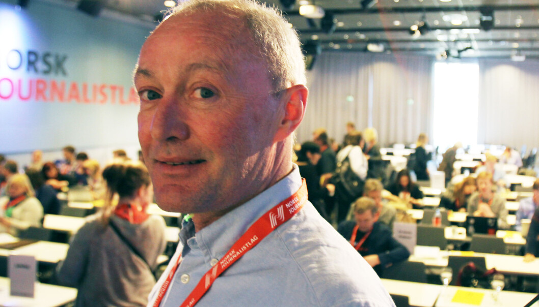 NJs leder Thomas Spence på landsmøtet i våres. Foto: Martin Huseby Jensen NJs leder Thomas Spence på landsmøtet i våres. Foto: Martin Huseby Jensen