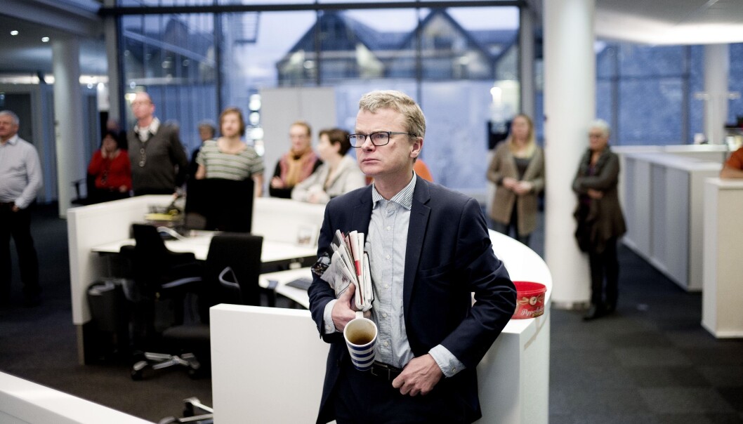 Sjefredaktør Lars Helle mener at Aftenbladet i lengden ikke har råd til sluttpakker. Foto: Jan Inge Haga Sjefredaktør Lars Helle mener at Aftenbladet i lengden ikke har råd til sluttpakker. Foto: Jan Inge Haga