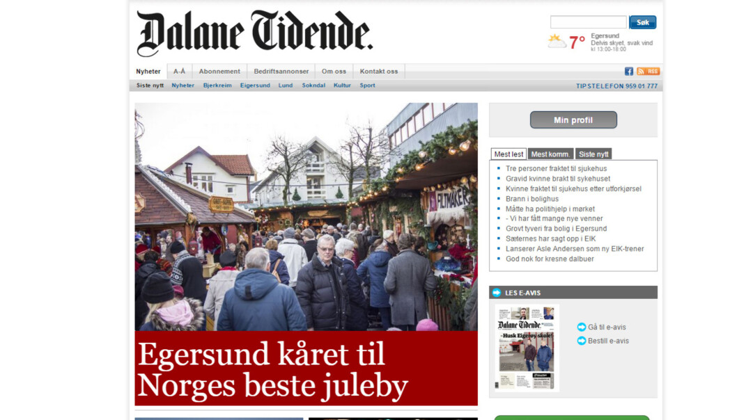 Visst er det fin-fint for en lokalavis når en av landets største publikasjoner kårer hjembyen til landets beste juleby. Ulempen er når man går glipp av at kåringen ikke er journalistisk motivert. Visst er det fin-fint for en lokalavis når en av landets største publikasjoner kårer hjembyen til landets beste juleby. Ulempen er når man går glipp av at kåringen ikke er journalistisk motivert.