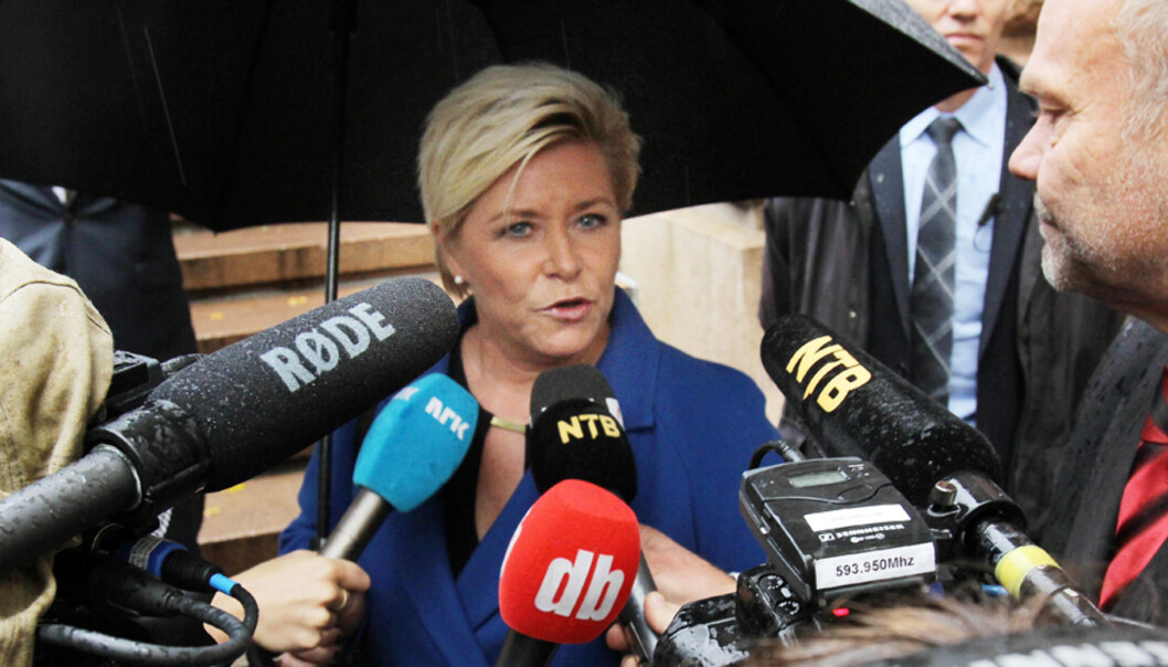 Finansminister Siv Jensen (Frp) la onsdag fram sitt første statsbudsjett. Foto: Birgit Dannenberg Finansminister Siv Jensen (Frp) la onsdag fram sitt første statsbudsjett. Foto: Birgit Dannenberg