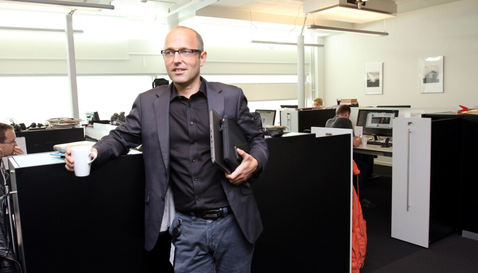 Ansvarlig redaktør Mads Storvik i Nationen er i gang med arbeidet med å redusere frekvensen på papiravisen - Foto: Birgit Dannenberg Ansvarlig redaktør Mads Storvik i Nationen er i gang med arbeidet med å redusere frekvensen på papiravisen - Foto: Birgit Dannenberg