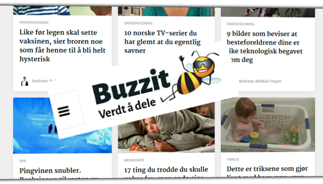 Buzzit ble startet opp i 2014 og stabiliserte seg på nærmere en halv million lesere i uken. Buzzit ble startet opp i 2014 og stabiliserte seg på nærmere en halv million lesere i uken.