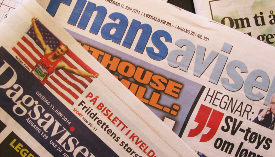 Finansavisen har lekt seg med tall og kommet fram til at Dagsavisen kanskje om fire år har nesten 14.000 flere aviser i opplaget sitt. Det vil ifølge næringslivsavisen bety økt pressestøtte med 24 millioner kroner. Finansavisen har lekt seg med tall og kommet fram til at Dagsavisen kanskje om fire år har nesten 14.000 flere aviser i opplaget sitt. Det vil ifølge næringslivsavisen bety økt pressestøtte med 24 millioner kroner.