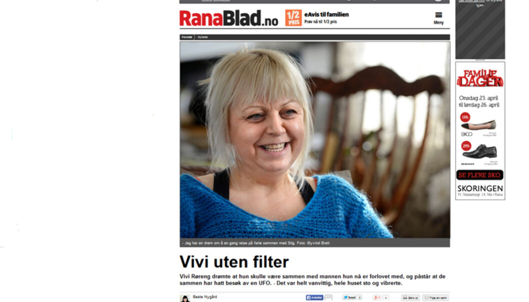 Vivi uten filter ble først publisert i papiravisen, men kom senere også på nett som en del av en påskepakke. Vivi uten filter ble først publisert i papiravisen, men kom senere også på nett som en del av en påskepakke.