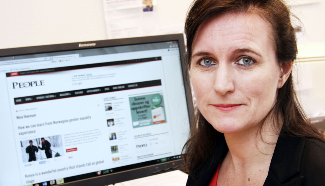 REFUSERT: Fredagsspalten til Nina Hanssen, til daglig journalist i LO Media, kom ikke på trykk i den kenyanske avisa The People. Foto: Birgit Dannenberg REFUSERT: Fredagsspalten til Nina Hanssen, til daglig journalist i LO Media, kom ikke på trykk i den kenyanske avisa The People. Foto: Birgit Dannenberg