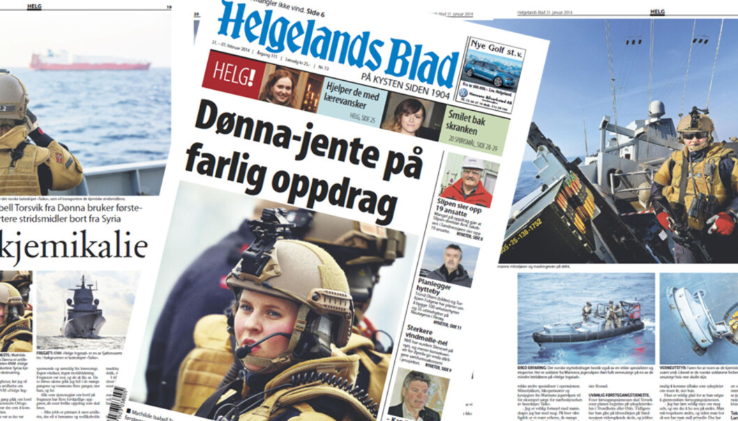 Tre sider pluss forside. Alt innhold produsert av forsvaret. Tre sider pluss forside. Alt innhold produsert av forsvaret.