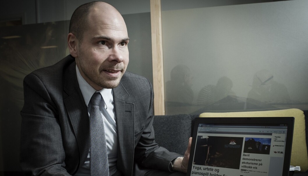 MURMOTSTANDER: Anders Opdahl, ansvarlig redaktør i Nordlys, vil heller ha VG+-modell enn betalingsmur. Foto: Lars Åke Andersen MURMOTSTANDER: Anders Opdahl, ansvarlig redaktør i Nordlys, vil heller ha VG+-modell enn betalingsmur. Foto: Lars Åke Andersen