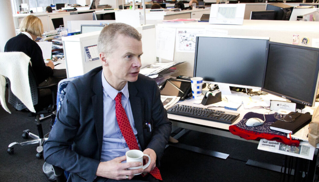 Ansvarlig redaktør Lars Helle i Stavanger Aftenblad sier at de eksperimenterer, eksperimenterer og eksperimenterer på nett. Foto: Kathrine Geard Ansvarlig redaktør Lars Helle i Stavanger Aftenblad sier at de eksperimenterer, eksperimenterer og eksperimenterer på nett. Foto: Kathrine Geard