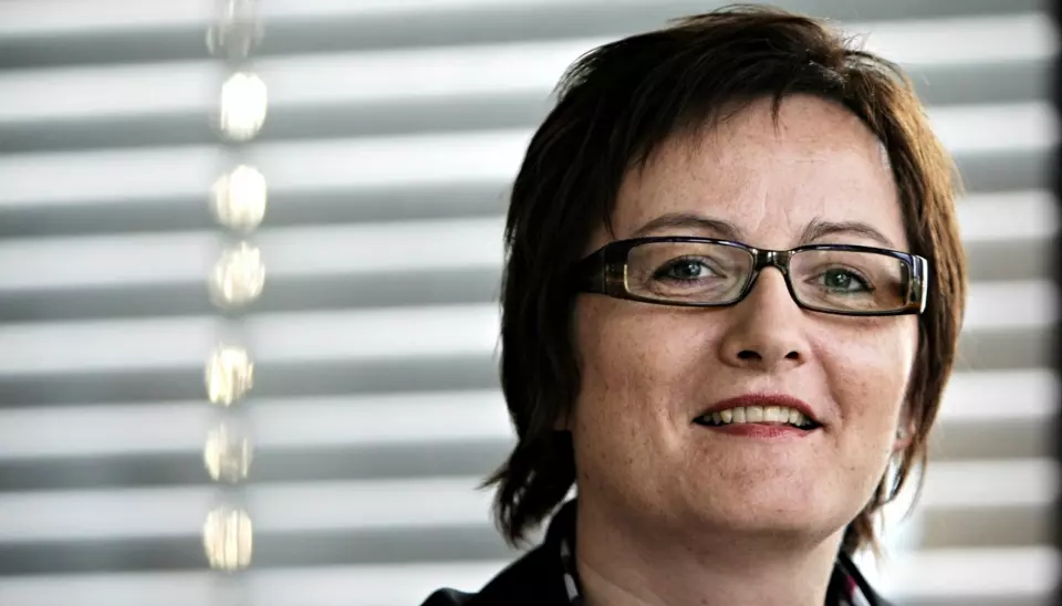 ENSOM: Tove Nedreberg er en av svært få kvinner i mediekonsernenes ledelser. Foto: Terje Visnes, Adresseavisen