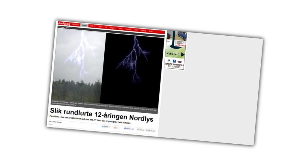 Nordlys rundlurt av 12-åring