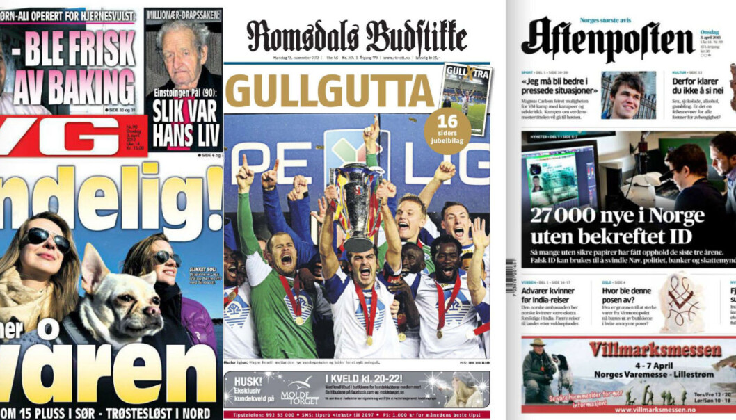 NOMINERTE: En av disse blir Årets avis 2012. NOMINERTE: En av disse blir Årets avis 2012.
