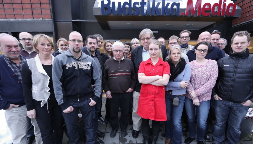 Redaksjonsklubben i Budstikka reagerer skarpt på aksjonæropprøret. Foto: Petter Sørnæs, Budstikka) Redaksjonsklubben i Budstikka reagerer skarpt på aksjonæropprøret. Foto: Petter Sørnæs, Budstikka)