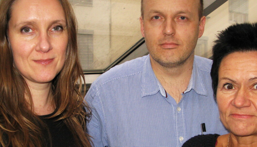 Fra venstre konserntillitsvalgt Eva Stenbro, NJA-styremedlem Lars Døvle Larssen og NJA-leder Britt-Ellen Negård. Fra venstre konserntillitsvalgt Eva Stenbro, NJA-styremedlem Lars Døvle Larssen og NJA-leder Britt-Ellen Negård.