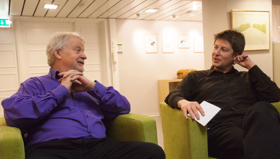 PÅ GANGEN: NP-general Per Edgar Kokkvold og redaktør Håkon Borud i Tønsbergs Blad måtte gå ut da PFU behandlet førstnevntes klage på TB i forhold til tekstreklame. Foto: Kathrine Geard PÅ GANGEN: NP-general Per Edgar Kokkvold og redaktør Håkon Borud i Tønsbergs Blad måtte gå ut da PFU behandlet førstnevntes klage på TB i forhold til tekstreklame. Foto: Kathrine Geard