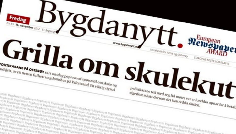 Bygdanytt best i Europa