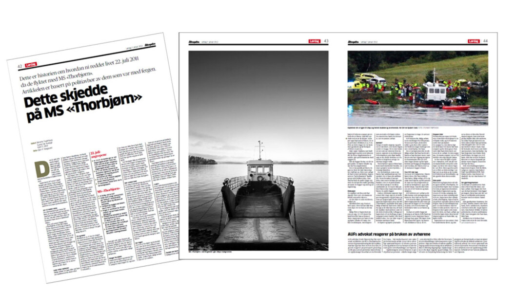 Faksimile Aftenposten 7. januar 2012. Faksimile Aftenposten 7. januar 2012.