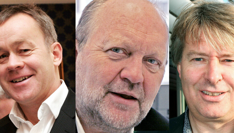 Fra venstre: DNs Amund Djuve, P4s Kalle Lisberg og VGs Torry Pedersen leder tre av bedriftene hvor lederne tjener mest. Arkivfoto: Journalisten