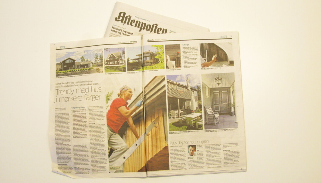 Med ni bilder fra Joun og Nordsjö slapp fotografene i Aftenposten å fotografere mørkmalte hus i Oslo. Foto: Martin Huseby Jensen Med ni bilder fra Joun og Nordsjö slapp fotografene i Aftenposten å fotografere mørkmalte hus i Oslo. Foto: Martin Huseby Jensen