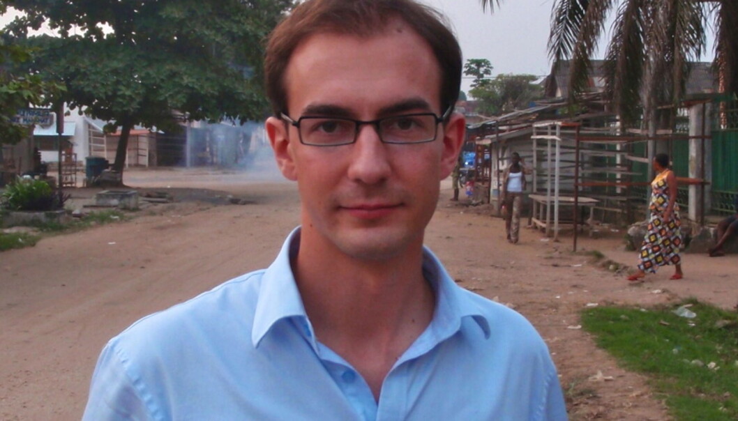 Stian Eisenträger i Kisangani, Kongo, desember 2009. Foto: Adolphe Mbikay Stian Eisenträger i Kisangani, Kongo, desember 2009. Foto: Adolphe Mbikay