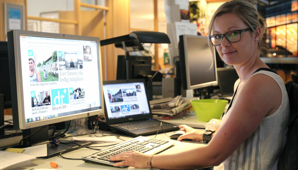 Prosjektleder Siw Myhre har ansvaret for pluss-satsingen til Drammens Tidende. Foto: Glenn Slydal Johansen