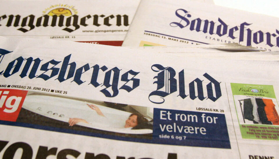 Tønsbergs Blad er den klart største av de tre avisene i Edda Vestfold. Foto: Martin Huseby Jensen