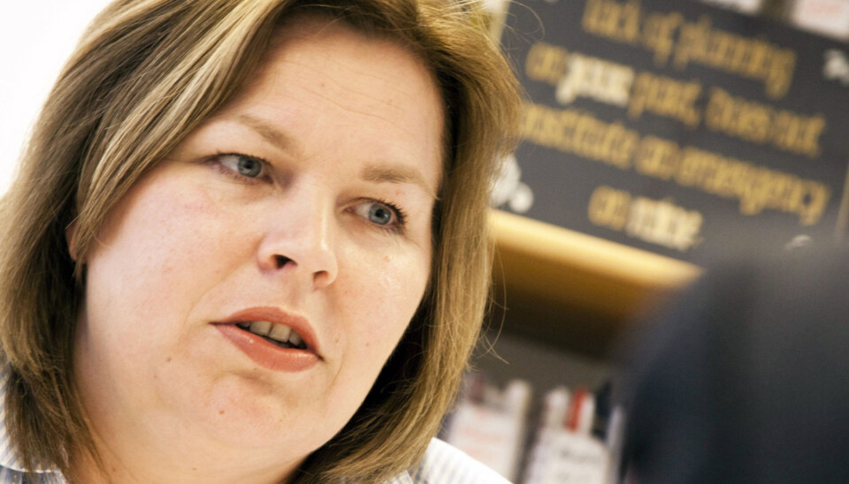 NJ-leder Elin Floberghagen står fast på det prinsipielle standpunktet om at journalistikk ikke må momslegges. Foto: Kathrine Geard NJ-leder Elin Floberghagen står fast på det prinsipielle standpunktet om at journalistikk ikke må momslegges. Foto: Kathrine Geard