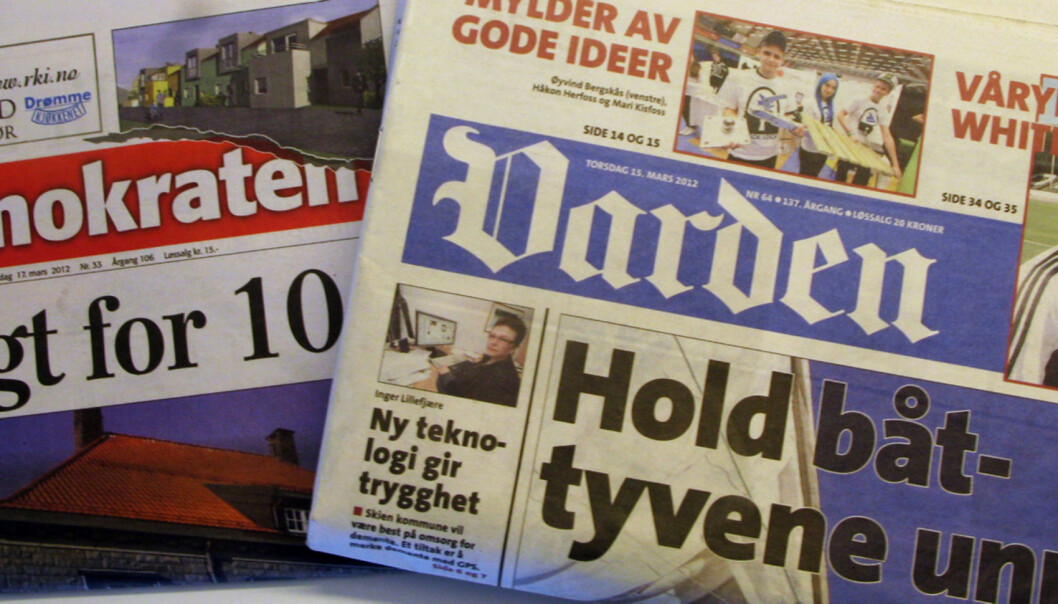 A-pressen legger Demokraten og Varden ut for salg for å få oppkjøpet av Edda Media godkjent av Konkurransetilsynet. Foto: Martin Huseby Jensen A-pressen legger Demokraten og Varden ut for salg for å få oppkjøpet av Edda Media godkjent av Konkurransetilsynet. Foto: Martin Huseby Jensen