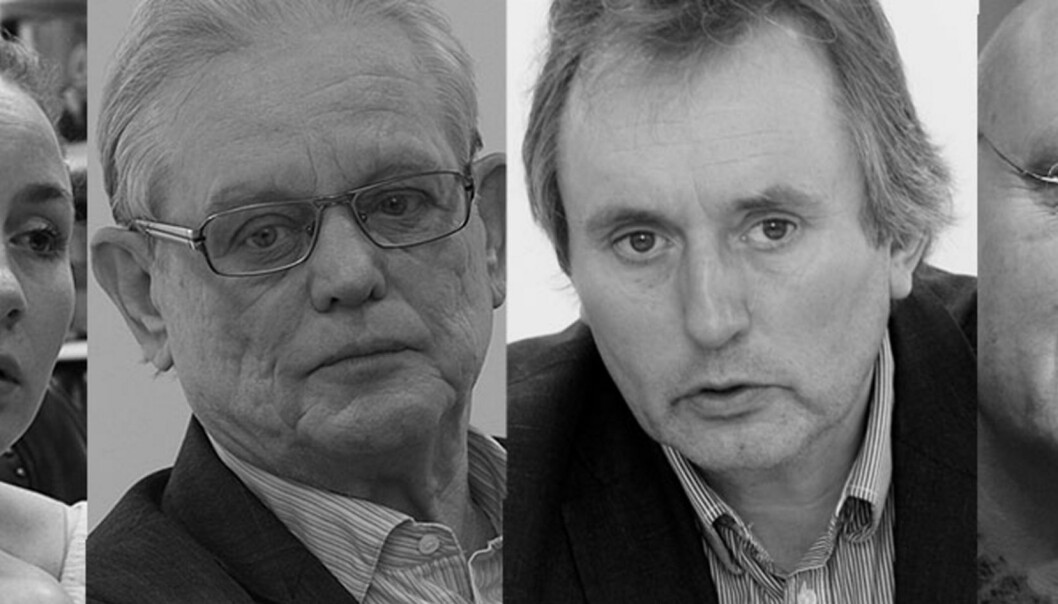 Sjefredaktørene Kaia Storvik og Arne Strand i Dagsavisen, konsernsjef Helge Simonnes i Mentor Medier og sjefredaktør Bjørgulv Braanen i Klassekampen er fire av de seks som legger fram prinsipper for ny pressestøtte. Sjefredaktørene Kaia Storvik og Arne Strand i Dagsavisen, konsernsjef Helge Simonnes i Mentor Medier og sjefredaktør Bjørgulv Braanen i Klassekampen er fire av de seks som legger fram prinsipper for ny pressestøtte.