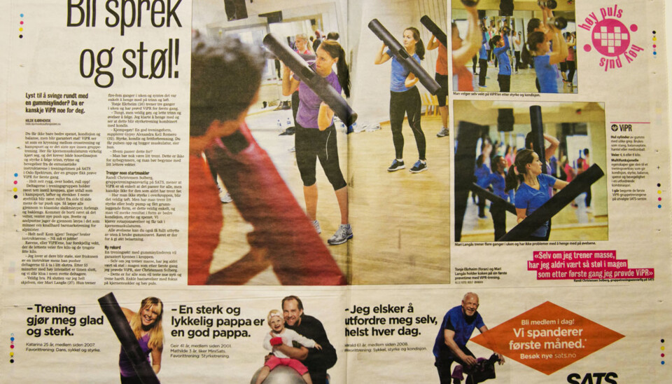 IJ-forsker mener det er særlig skjerpende at kvinnene på bildene kan forveksles, og at annonsen kan forveksles med redaksjonell tekst. Faksimile Aften 24. januar 2012. IJ-forsker mener det er særlig skjerpende at kvinnene på bildene kan forveksles, og at annonsen kan forveksles med redaksjonell tekst. Faksimile Aften 24. januar 2012.