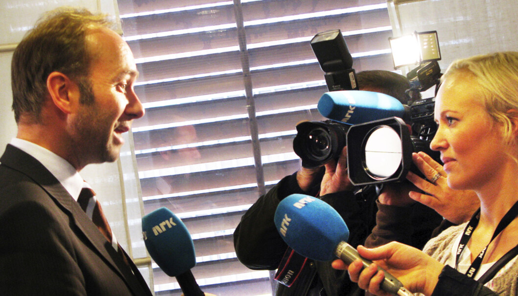 Trond Giske vil ikke gi ut manuset til en tale han holdt på et presseseminar. Foto: Martin Huseby Jensen Trond Giske vil ikke gi ut manuset til en tale han holdt på et presseseminar. Foto: Martin Huseby Jensen