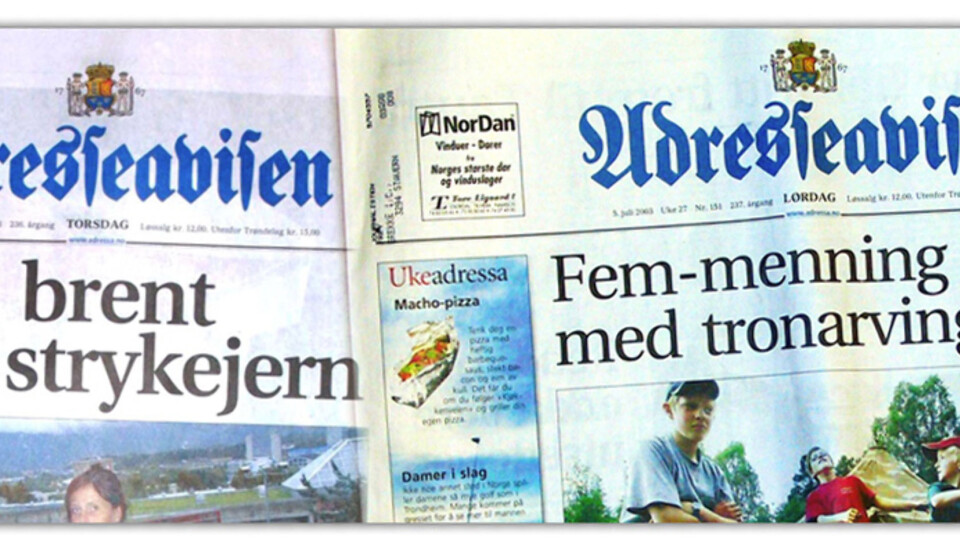 Adressa distribusjon skal levere pakker med avisene. Adressa distribusjon skal levere pakker med avisene.