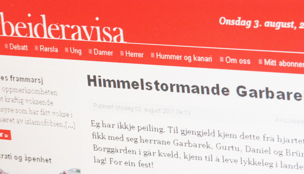 Arbeideravisa. Foto: Glenn Slydal Johansen Arbeideravisa. Foto: Glenn Slydal Johansen