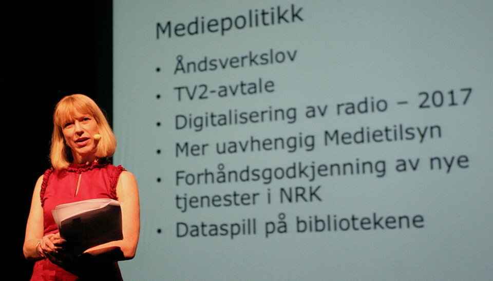 Kulturminister Anniken Huitfeldt oppsummerer 2010 og 2011. Foto: Glenn Slydal Johansen