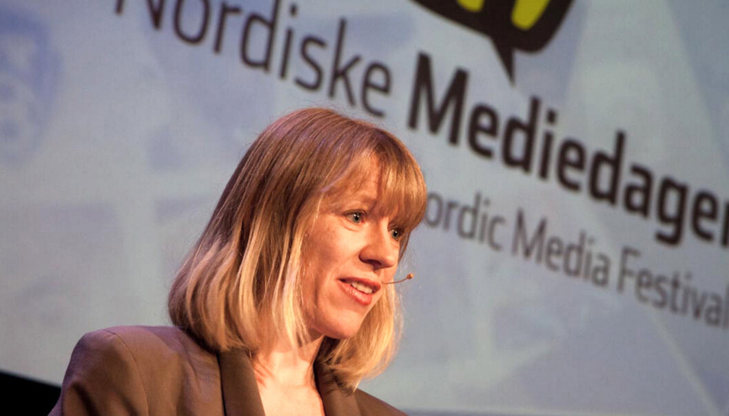 Kulturminister Anniken Huitfeldt påpekte at verdien av pressestøtta og nullmoms, til sammen 1,8 milliarder kroner, tilsvarer nesten 190.000 kroner årlig for hver av de 9.500 medlemmene av Norsk Journalistlag. Foto: Kathrine Geard Kulturminister Anniken Huitfeldt påpekte at verdien av pressestøtta og nullmoms, til sammen 1,8 milliarder kroner, tilsvarer nesten 190.000 kroner årlig for hver av de 9.500 medlemmene av Norsk Journalistlag. Foto: Kathrine Geard