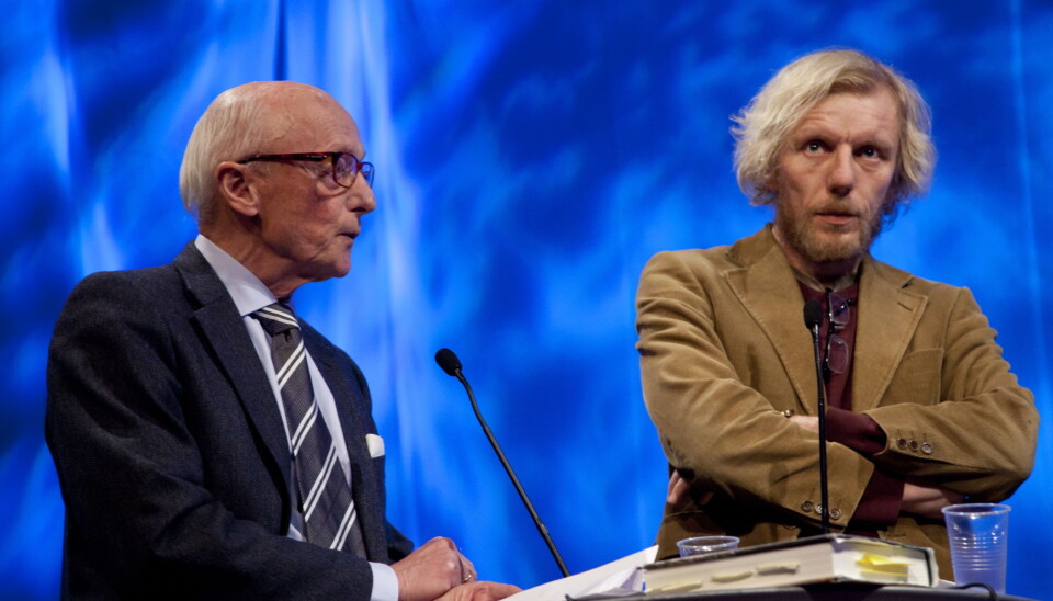 Bjørn Gabrielsen og Kåre Willoch diskuterte norsk dekning av Israel og Midtøsten. Foto:Kathrine Geard Bjørn Gabrielsen og Kåre Willoch diskuterte norsk dekning av Israel og Midtøsten. Foto:Kathrine Geard