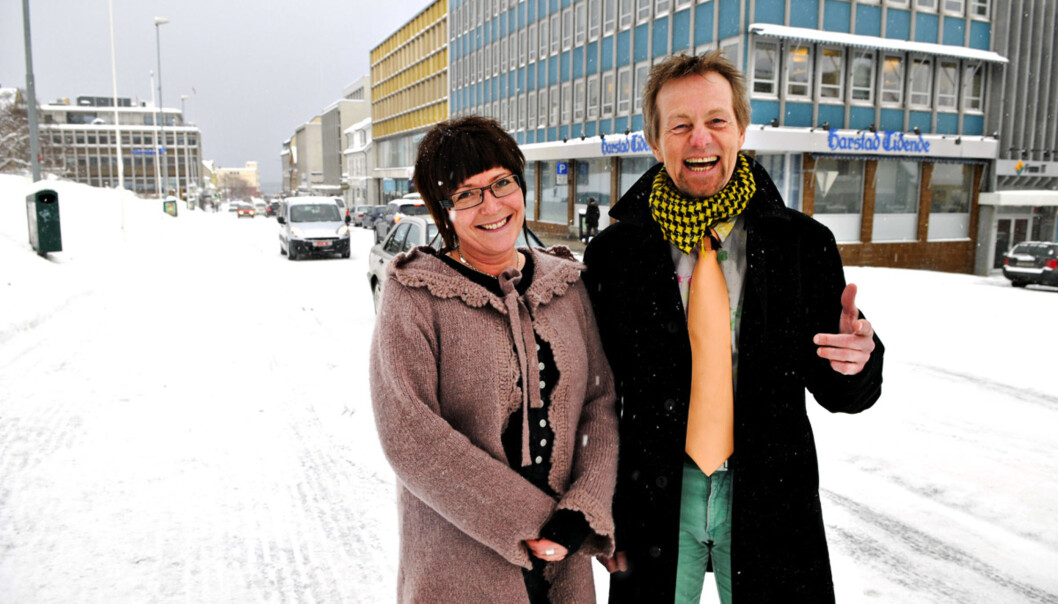 KULTUR-FLINKISER: Kulturleder Bente-Lill Dankertsen og ansvarlig redaktør Bård Borch Michalsen i Harstad Tidende. Foto: Odd Leif Andreassen KULTUR-FLINKISER: Kulturleder Bente-Lill Dankertsen og ansvarlig redaktør Bård Borch Michalsen i Harstad Tidende. Foto: Odd Leif Andreassen