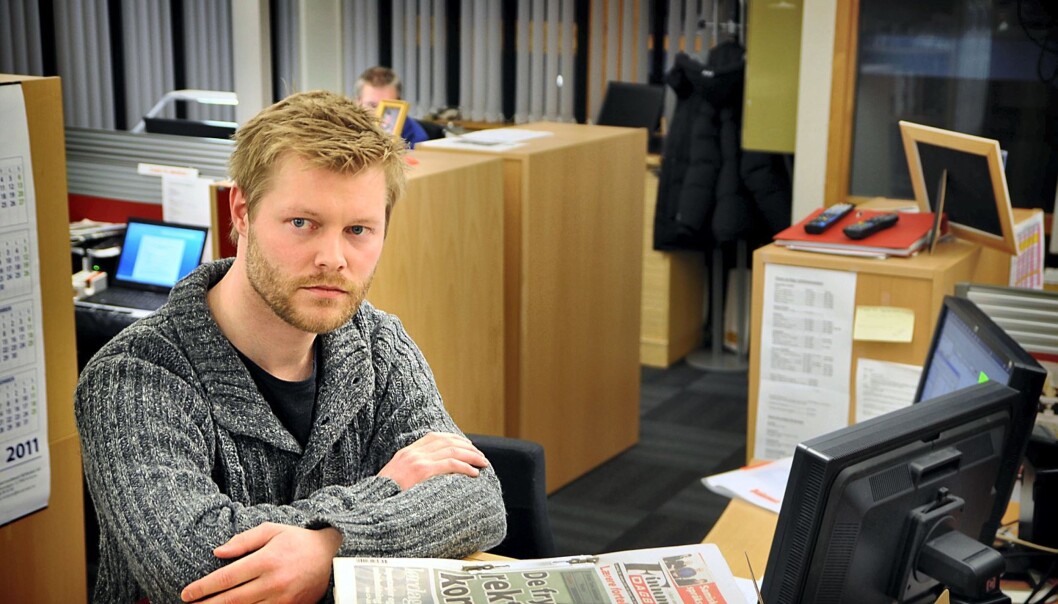 Journalist Robin Røkke Johansen i Finnmark Dagblad. Foto: Iselin Hustad/Finnmark Dagblad Journalist Robin Røkke Johansen i Finnmark Dagblad. Foto: Iselin Hustad/Finnmark Dagblad