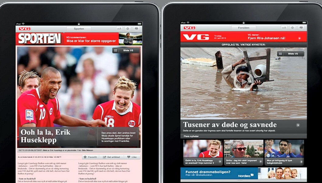 Skjermdump fra VGs iPad-utgave. Skjermdump fra VGs iPad-utgave.