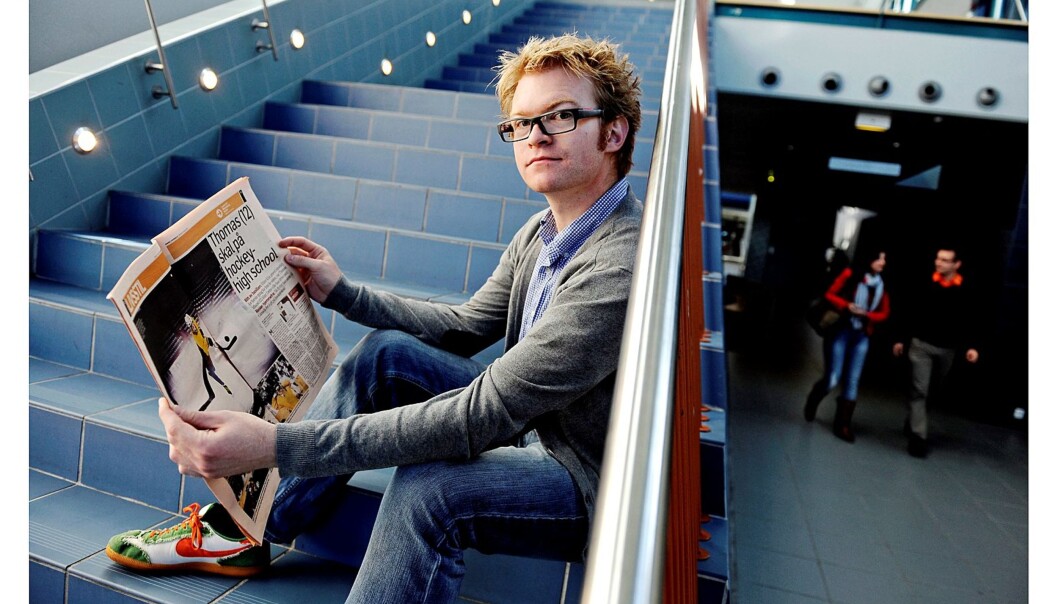 UKREDITERT: William Graham kunne glede seg over at mange medier plukket opp hans sak i DN, om en 12-årig hockeygutt. men ikke over at noen krediterte DN, for det gjorde ingen. Foto: Helge Skodvin UKREDITERT: William Graham kunne glede seg over at mange medier plukket opp hans sak i DN, om en 12-årig hockeygutt. men ikke over at noen krediterte DN, for det gjorde ingen. Foto: Helge Skodvin
