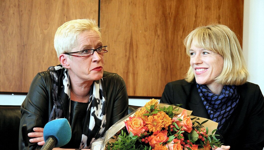 Anne Aasheim og kulturminister Anniken Huitfeldt. Foto: Wenche Nybo/Kulturdepartementet Anne Aasheim og kulturminister Anniken Huitfeldt. Foto: Wenche Nybo/Kulturdepartementet