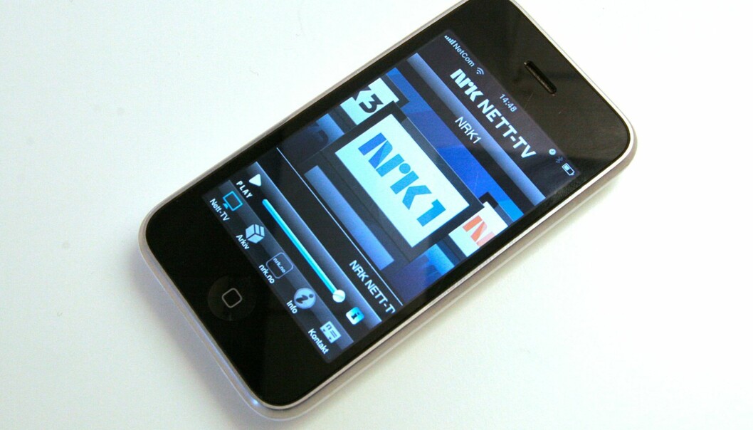 10.000 har lastet ned NRKs iPhone-app for tv. Foto: Espen Moe