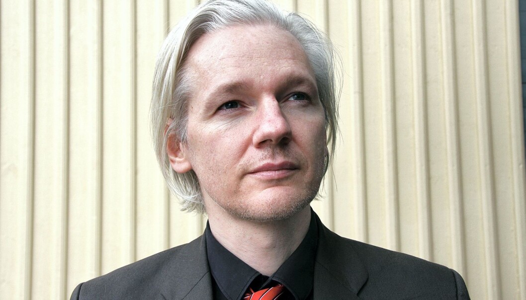 Julian Assange. Her fra et besøk på gravekonferansen Skup i 2011. Arkivfoto: Espen Moe/Journalisten Julian Assange. Her fra et besøk på gravekonferansen Skup i 2011. Arkivfoto: Espen Moe/Journalisten
