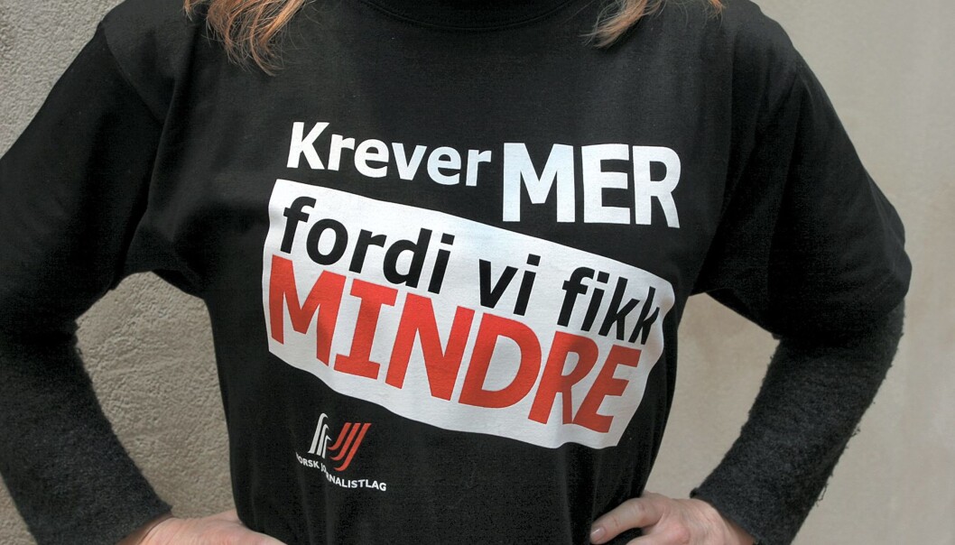 Om én uke kan 1700 journalister være i streik. Foto: Espen Moe Om én uke kan 1700 journalister være i streik. Foto: Espen Moe