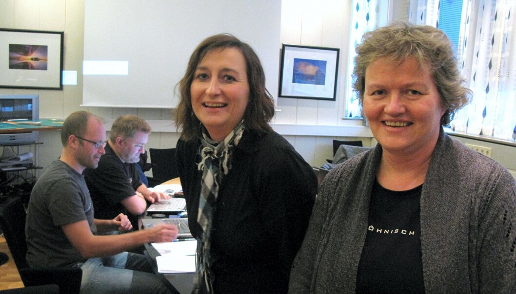 Til venstre Bodø-graverne Iris Lyngmo og Inger Anne Lillebø i forgrunnen. Bak Jens M. Johansson (nærmest) og André Verløy. Foto: Martin Huseby Jensen Til venstre Bodø-graverne Iris Lyngmo og Inger Anne Lillebø i forgrunnen. Bak Jens M. Johansson (nærmest) og André Verløy. Foto: Martin Huseby Jensen