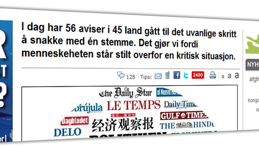 Faksimile Dagbladet nett 7. desember 2009. Faksimile Dagbladet nett 7. desember 2009.
